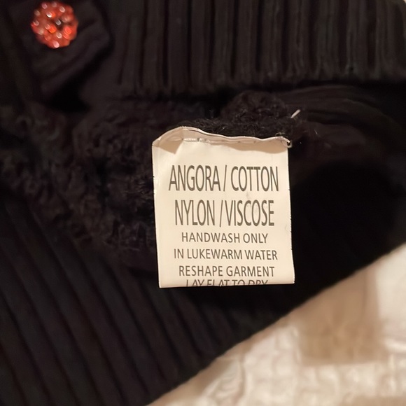 Friends of Couture angora/cotton cropped cardigan size 12 - Picture 8 of 9